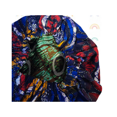 Reversible cap in wax-printed fabric - Stylish, practical and perfect for everyday use.