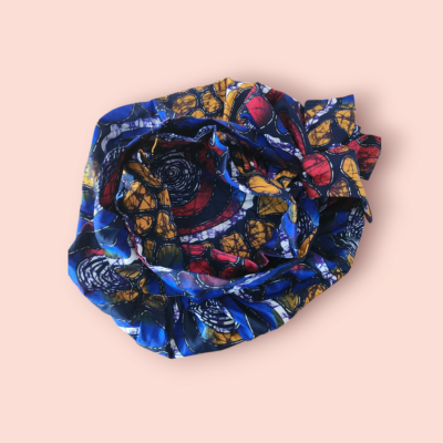 Printed fabric cap with fabric drawstring - Surgical cap, nurse's cap or doctor's cap in wax