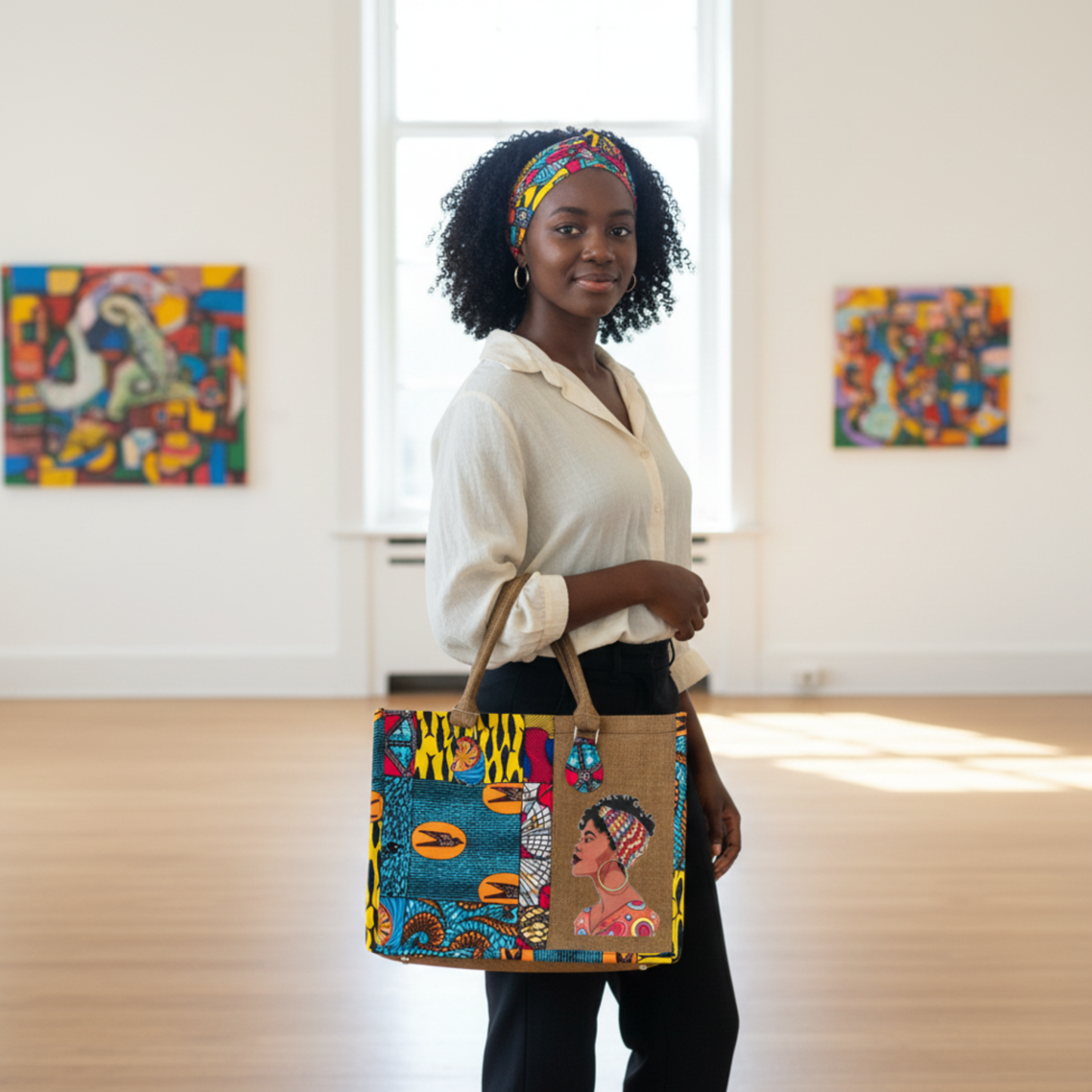Luxurious West African Handmade Wax Print handbag
