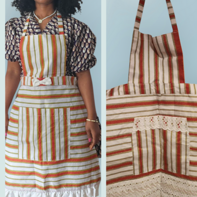 Tablier élégant à imprimé africain - Cadeau original pour elle