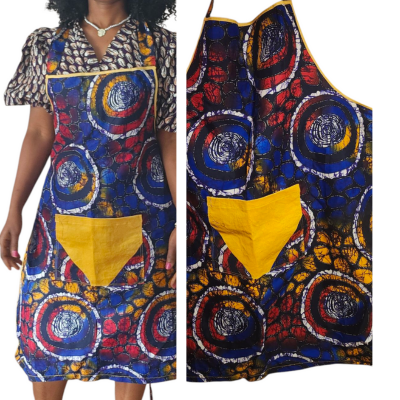 Tablier élégant à imprimé africain - Cadeaux uniques pour elle et lui