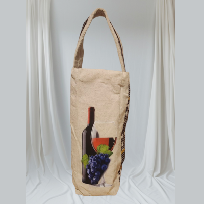 Sac à vin réutilisable avec imprimé - Chic, durable et écologique
