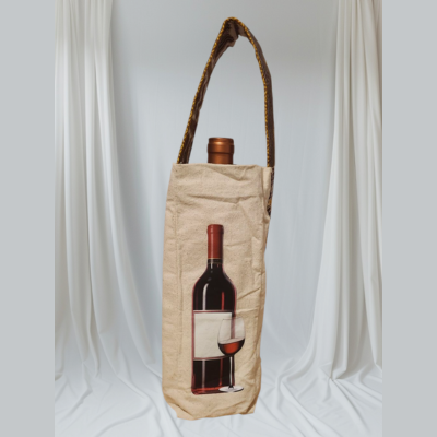 Sac à vin réutilisable avec imprimé - Chic, durable et écologique
