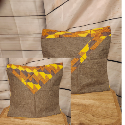 🛋️ Set of 2 pcs Printed fabric cushion cover - Authentic & colorful