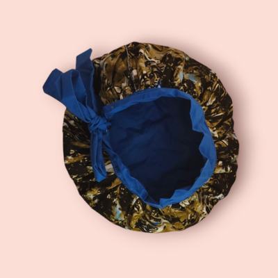Printed fabric cap with fabric drawstring - Surgical cap, nurse's cap or doctor's cap in wax
