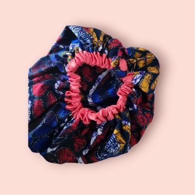 Printed fabric cap with satin bow and trim - Elegant, practical and comfortable for everyday use Original and functional