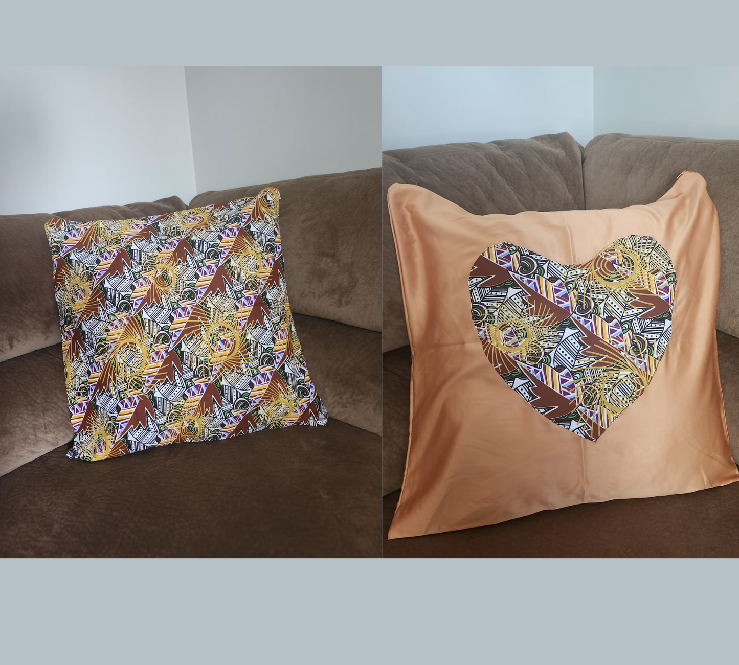🛋️ Set of 2 pcs Printed fabric cushion cover - Authentic & colorful