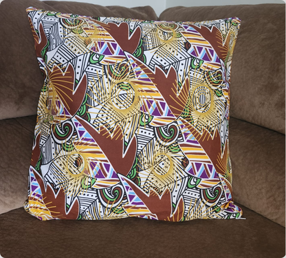 🛋️ Set of 2 pcs Printed fabric cushion cover - Authentic & colorful