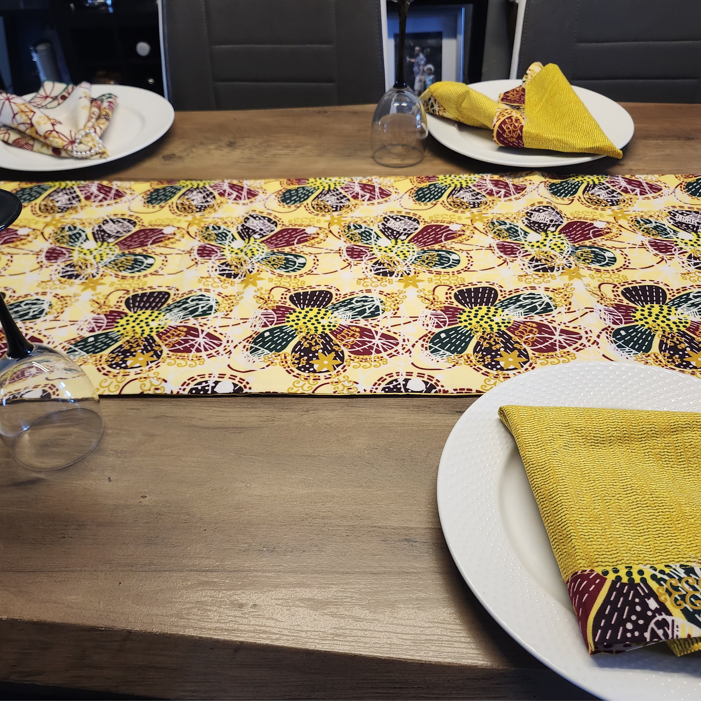 Printed Table Runner - GOLDY