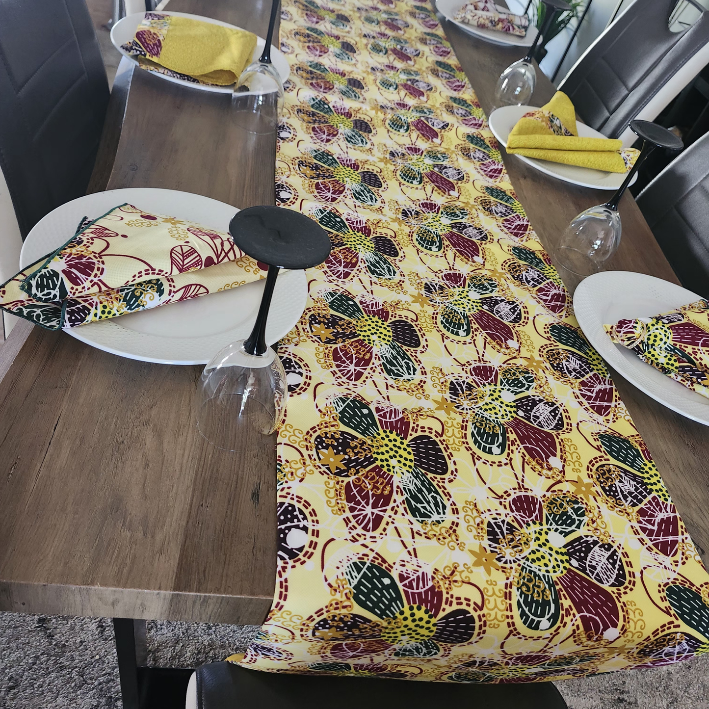 Printed Table Runner - GOLDY