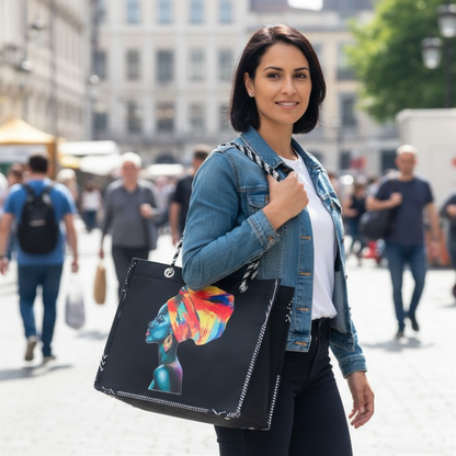 Sac fourre-tout brodé à motifs africains - AHOE