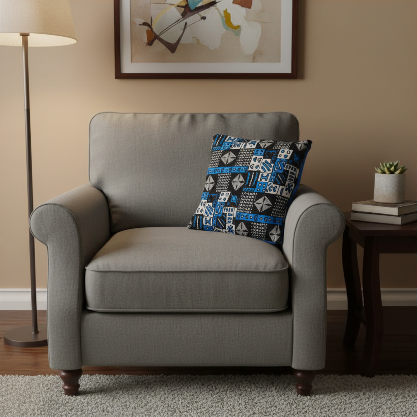 🛋️ Set of 2 pcs Printed fabric cushion cover - Authentic & colorful