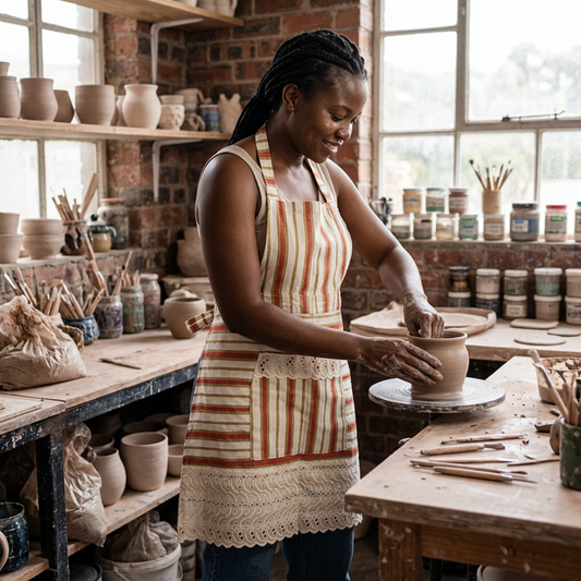 Elegant apron with African print - Original gift for her