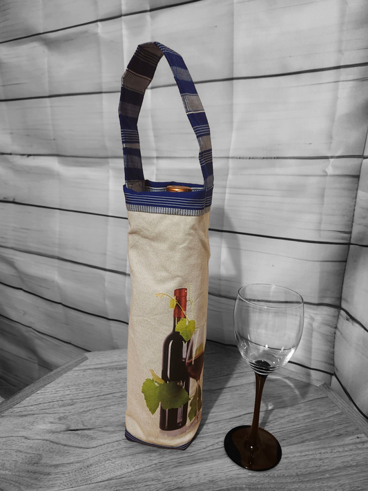 Reusable wine bag with print - Chic, durable and ecofrendly