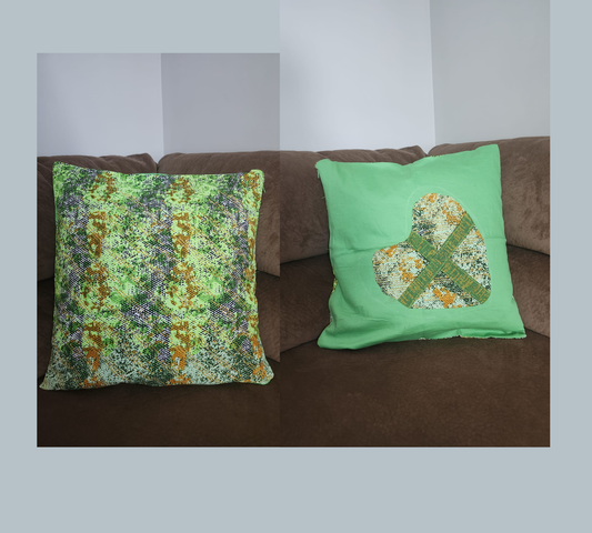 🛋️ Set of 2 pcs Printed fabric cushion cover - Authentic & colorful