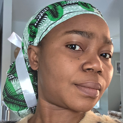 Adjustable Ponytail Scrub Cap - Satin Lined Jumbo Surgical