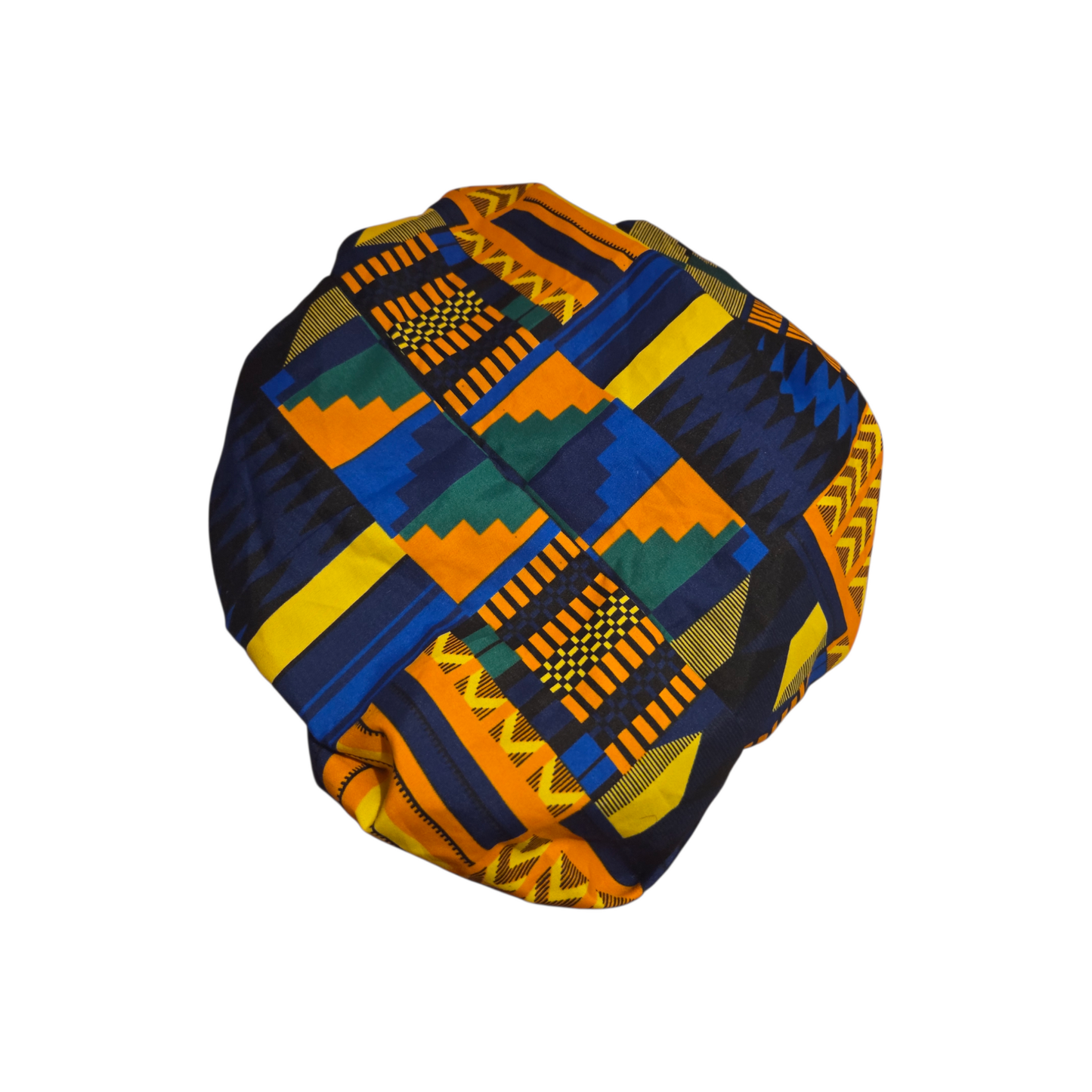 Vibrant African Print Satin Bonnet – Double Layered
