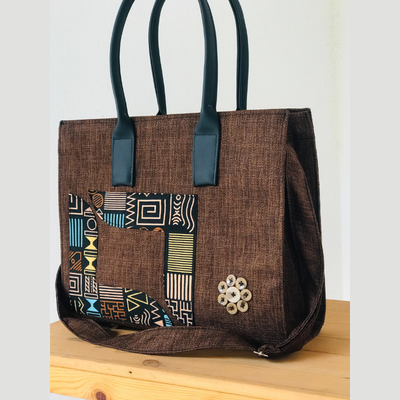 Large Handmade Bogolan Fabric Handbag – HONEY
