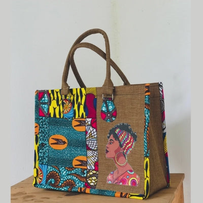 Luxurious West African Handmade Wax Print handbag